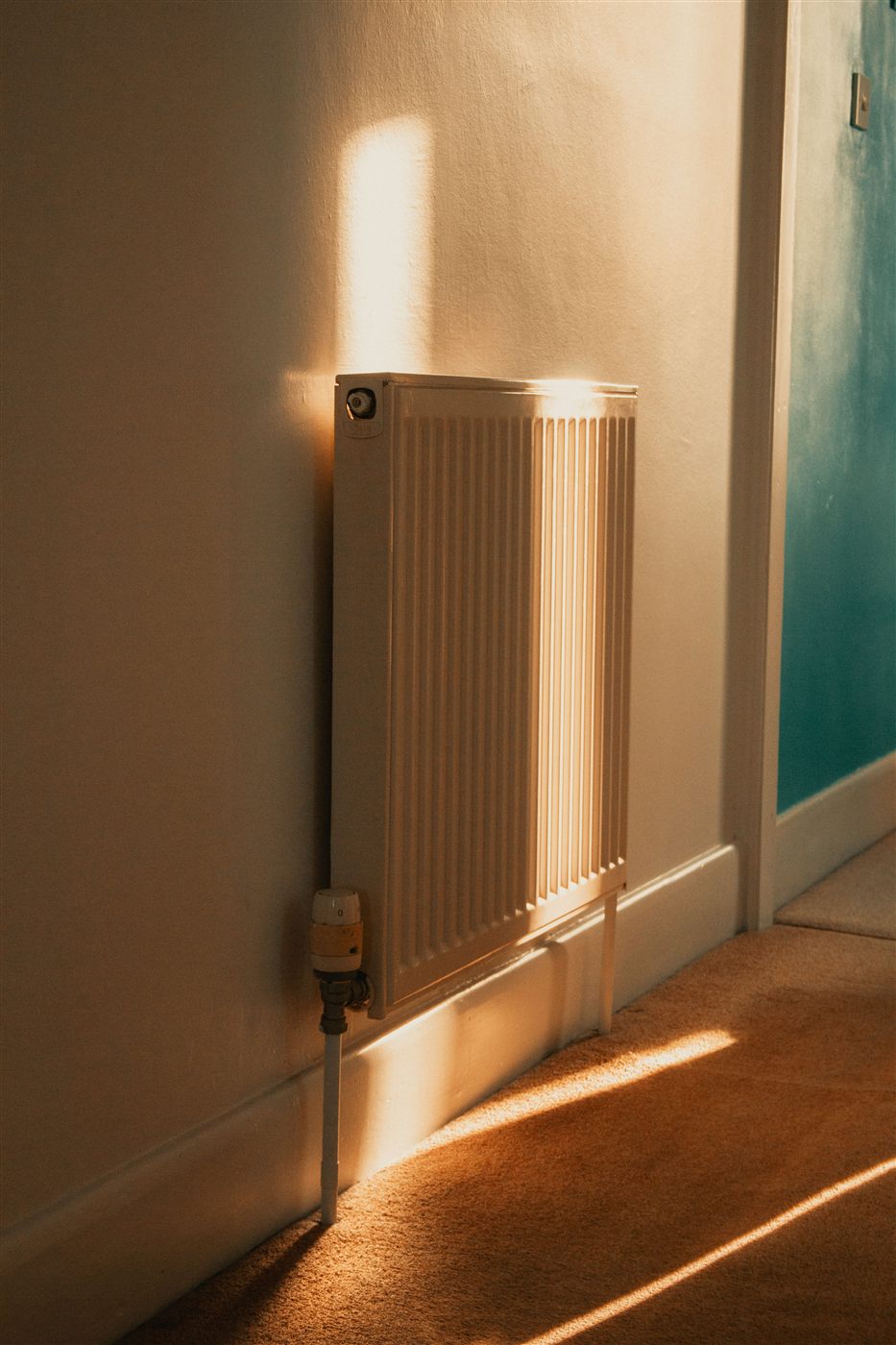 Panel radiator with thermostatic control valve